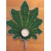 Crocheted Leaf Tea Light Holder - Large Crocheted Leaf Tea Light Holder - Large