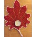 Crocheted Leaf Tea Light Holder - Large Crocheted Leaf Tea Light Holder - Large