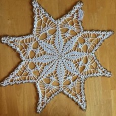 Crocheted 22" Star Doily