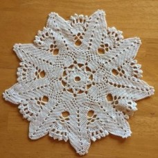 Crocheted Heavy Starburst Doily