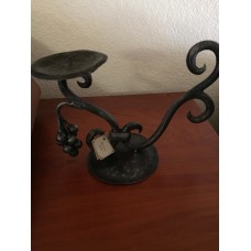 Wrought Iron Candle Holder - Grapes