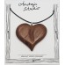Cavity Heart Walnut Wood Pendant