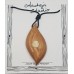 Leaf Alder Wood Pendant w/ Mother of Pearl Inlay