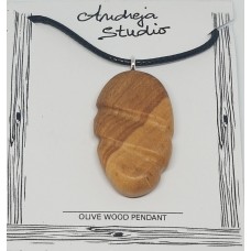 Oval Olive Wood Pendant Oval Olive Wood Pendant