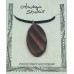 Oval Torched Spruce Wood Pendant