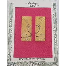 Rectangular Spalted Maple Wood Studs Rectangular Spalted Maple Wood Studs