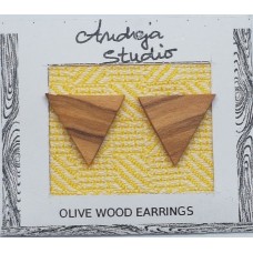 Small Triangular Olive Wood Studs Small Triangular Olive Wood Studs