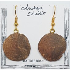 Oak Tree Branch Dangle Earrings