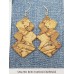 Zigzag Spalted Beech Wood Dangle Earrings