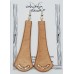 Alder Wood Dangle Earrings with Mother of Pearl Inlay