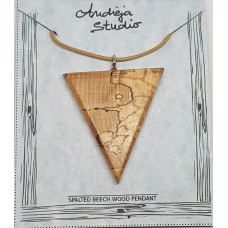 Large Triangle Spalted Beech Wood Pendant Large Triangle Spalted Beech Wood Pendant