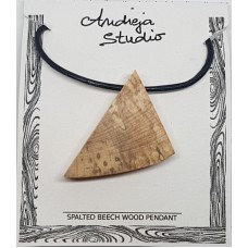 Small Irregular Shape Spalted Beech Wood Pendant Small Irregular Shape Spalted Beech Wood Pendant