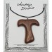 Tau Sign Walnut Wood Pendant