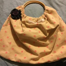 Medium Tote Bag with Wood Handle