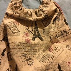 Large Tote Bag with Wood Handle